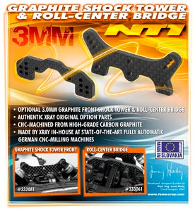 GRAPHITE SHOCK TOWER FRONT 3.0MM - RC Hobby Product