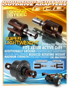 XB808 ACTIVE DIFF OUTDRIVE ADAPTER - LIGHTWEIGHT - HUDY SPRING STEELâ„¢ (2) - RC Hobby Product