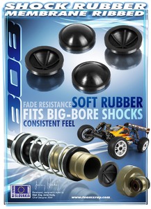 SHOCK RUBBER MEMBRANE RIBBED (4) - RC Hobby Product