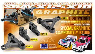 COMPOSITE SUSPENSION ARM - FRONT LOWER - RIGHT - GRAPHITE - RC Hobby Product