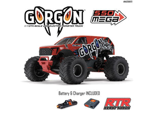 1/10 GORGON MEGA 550 2WD MT with Battery & Charger Red