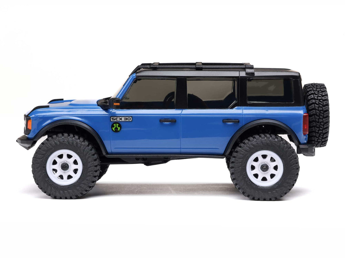 1/30 SCX30 Ford Bronco 4X4 RTR Rock Crawler Blue