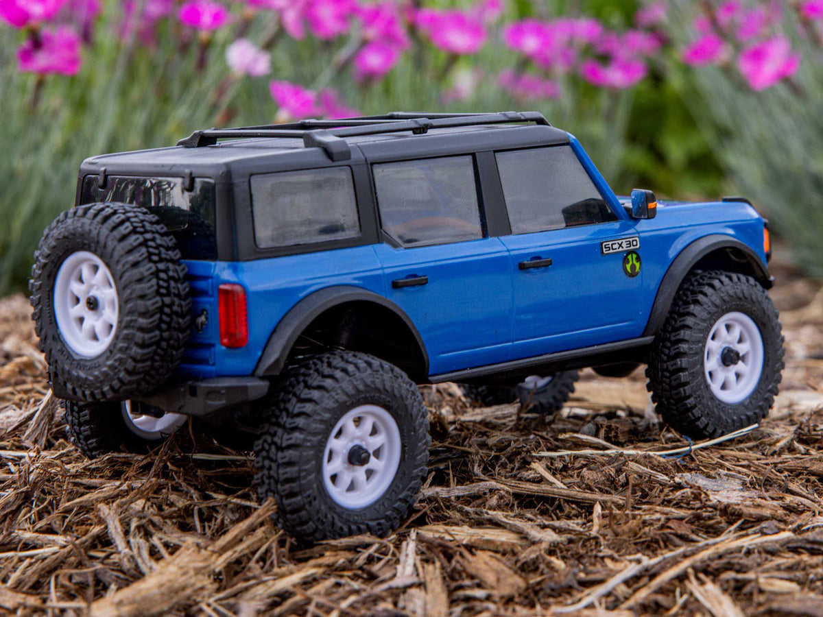 1/30 SCX30 Ford Bronco 4X4 RTR Rock Crawler Blue