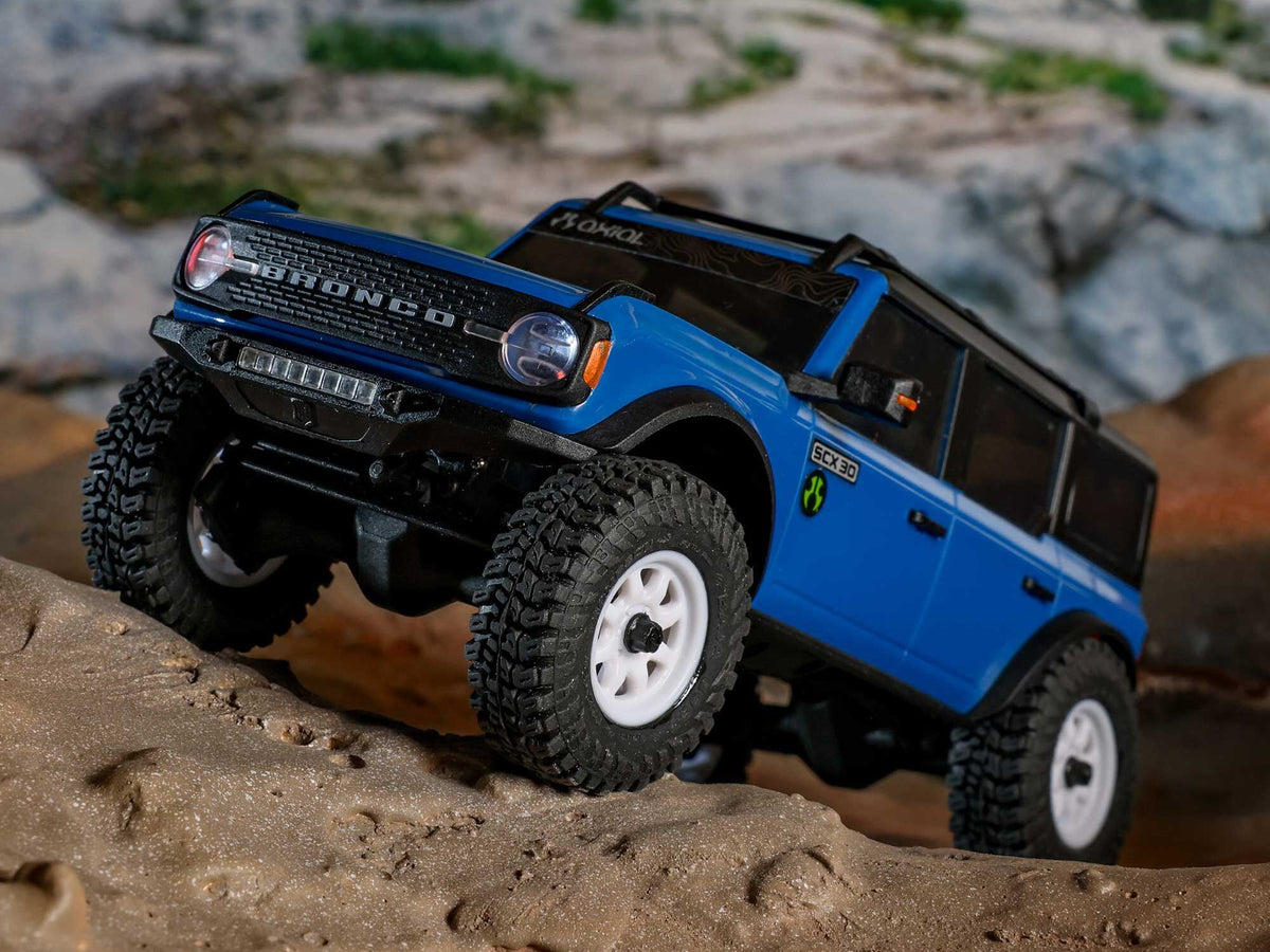 1/30 SCX30 Ford Bronco 4X4 RTR Rock Crawler Blue