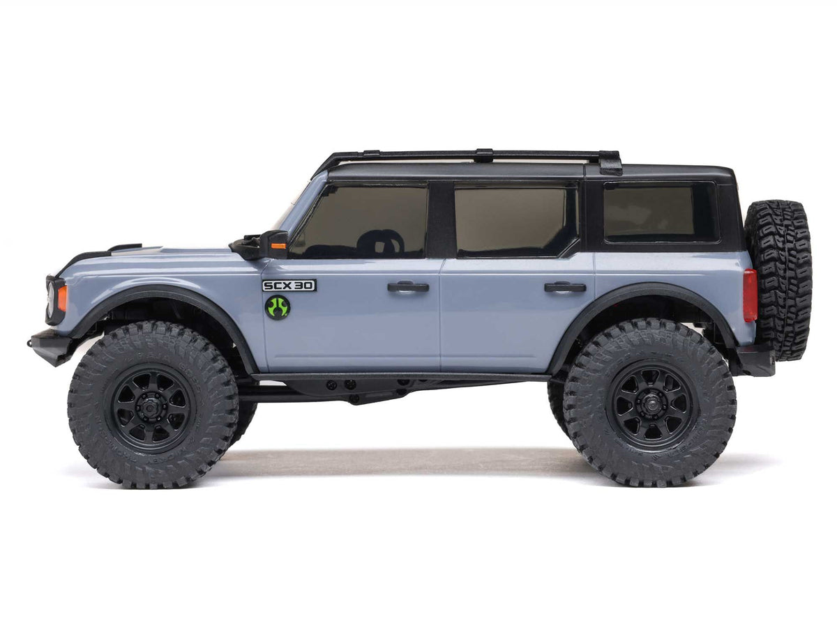 1/30 SCX30 Ford Bronco 4X4 RTR Rock Crawler Grey