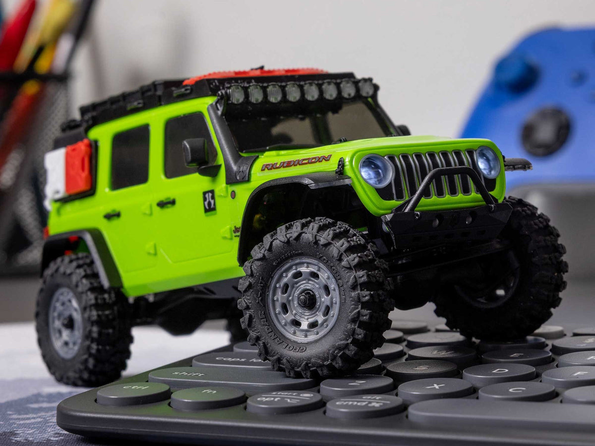 1/30 SCX30 Jeep Wrangler JLU 4X4 RTR Rock Crawler Green