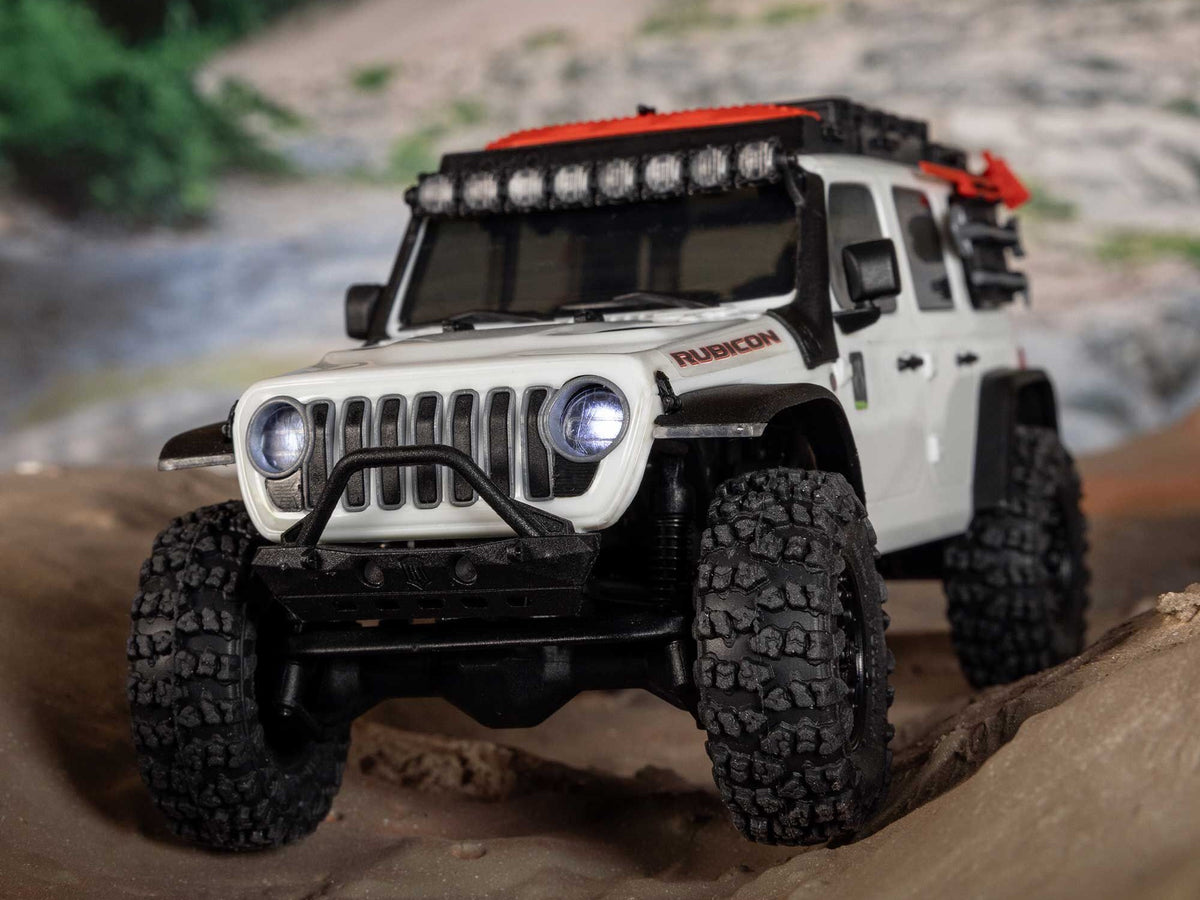 1/30 SCX30 Jeep Wrangler JLU 4X4 RTRRock Crawler White