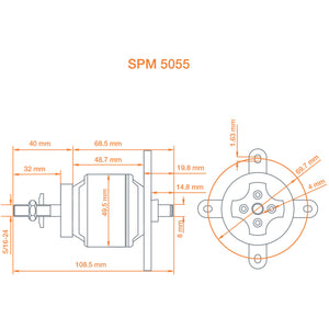 Avian 5055-500Kv Brushless Outrunner Motor