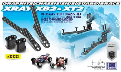 GRAPHITE CHASSIS SIDE GUARD BRACE (2) - RC Hobby Product