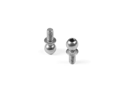 HARD STEEL BALL END 5.4MM WITH THREAD 6MM - NICKEL COATED (2) - RC Hobby Product