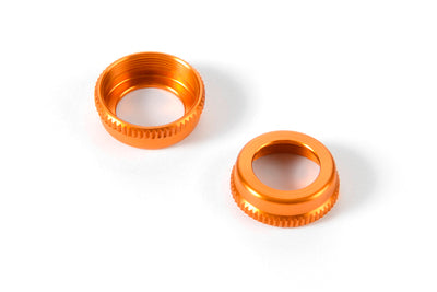 ULP ALU SHOCK CAP-NUT WITH VENT HOLE - ORANGE (2) - RC Hobby Product