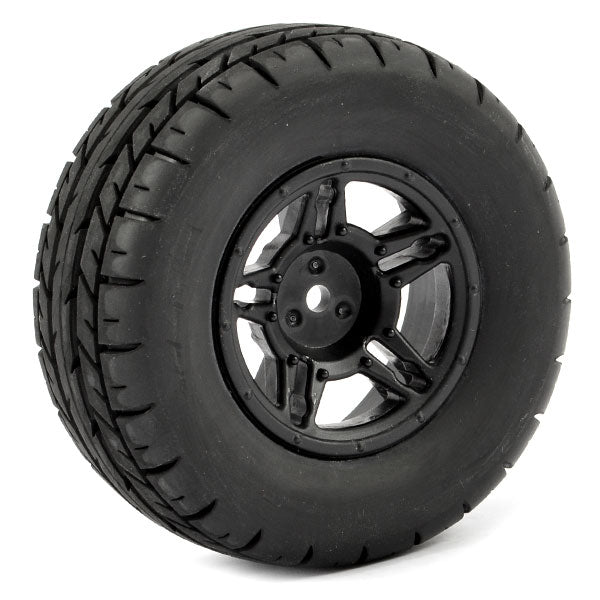 FASTRAX 1:10 SC EAGLE MOUNTED 5-SPOKE BLACK (SLASH RR/BLITZ) - RC Hobby Product