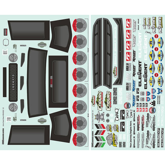 ELEMENT RC ENDURO SE UTRON BODY DECAL SHEET - RC Hobby Product